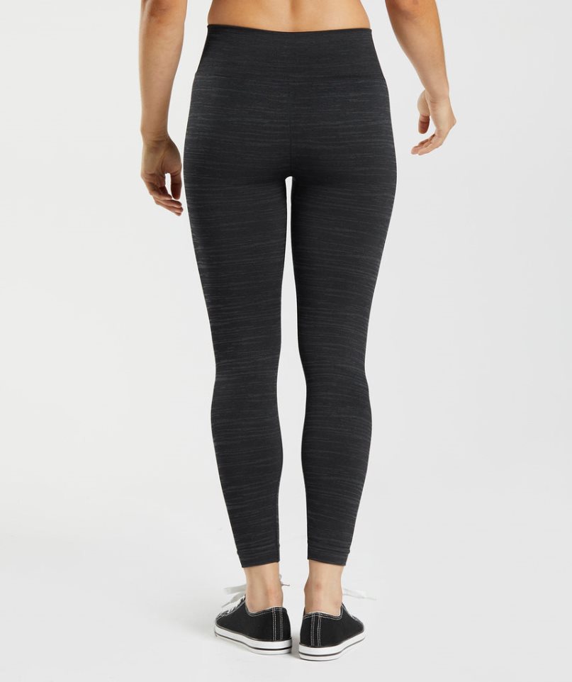 Women's Gymshark Adapt Marl Seamless Leggings Black | CA 807D36